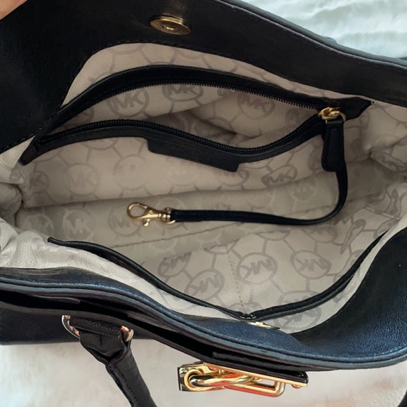 MICHAEL Michael Kors Black Leather Satchel - Picture 8 of 10